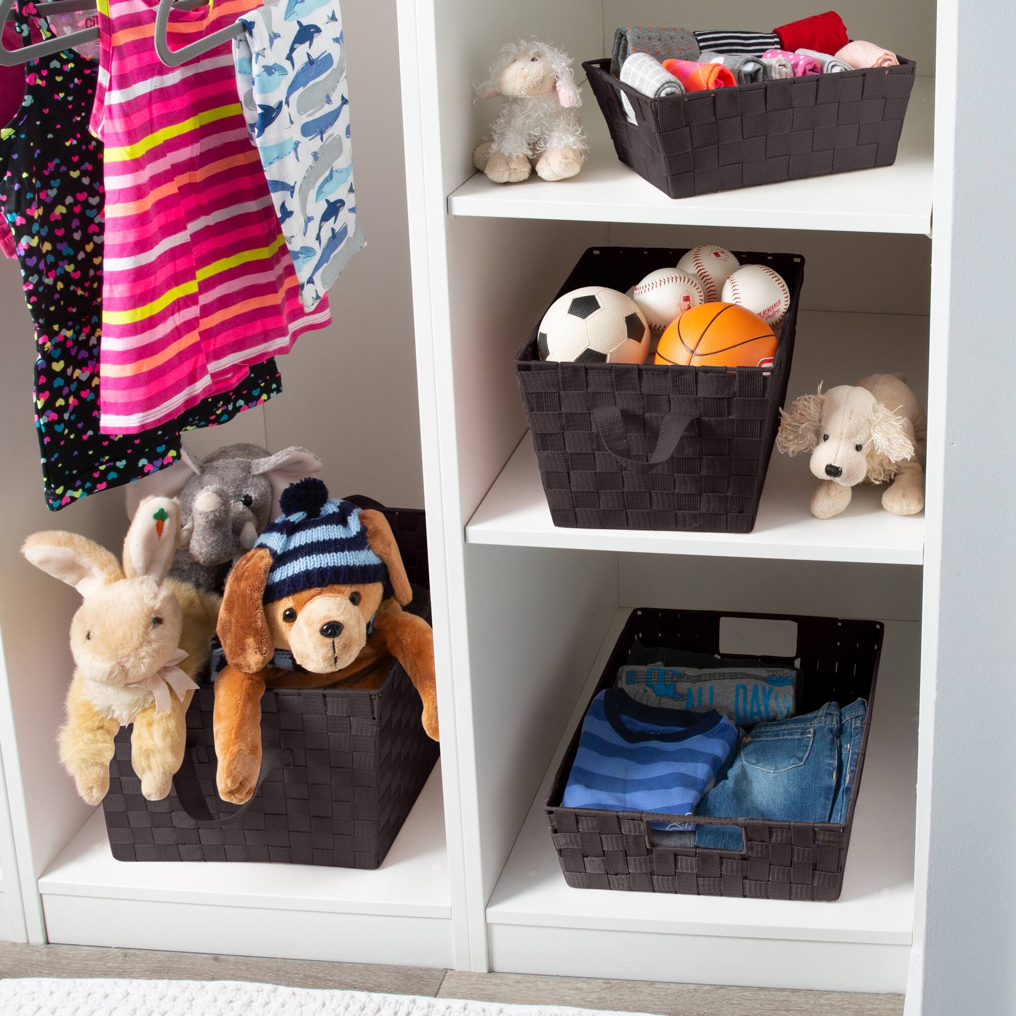 Simplify Small Woven Storage Shelf Bin